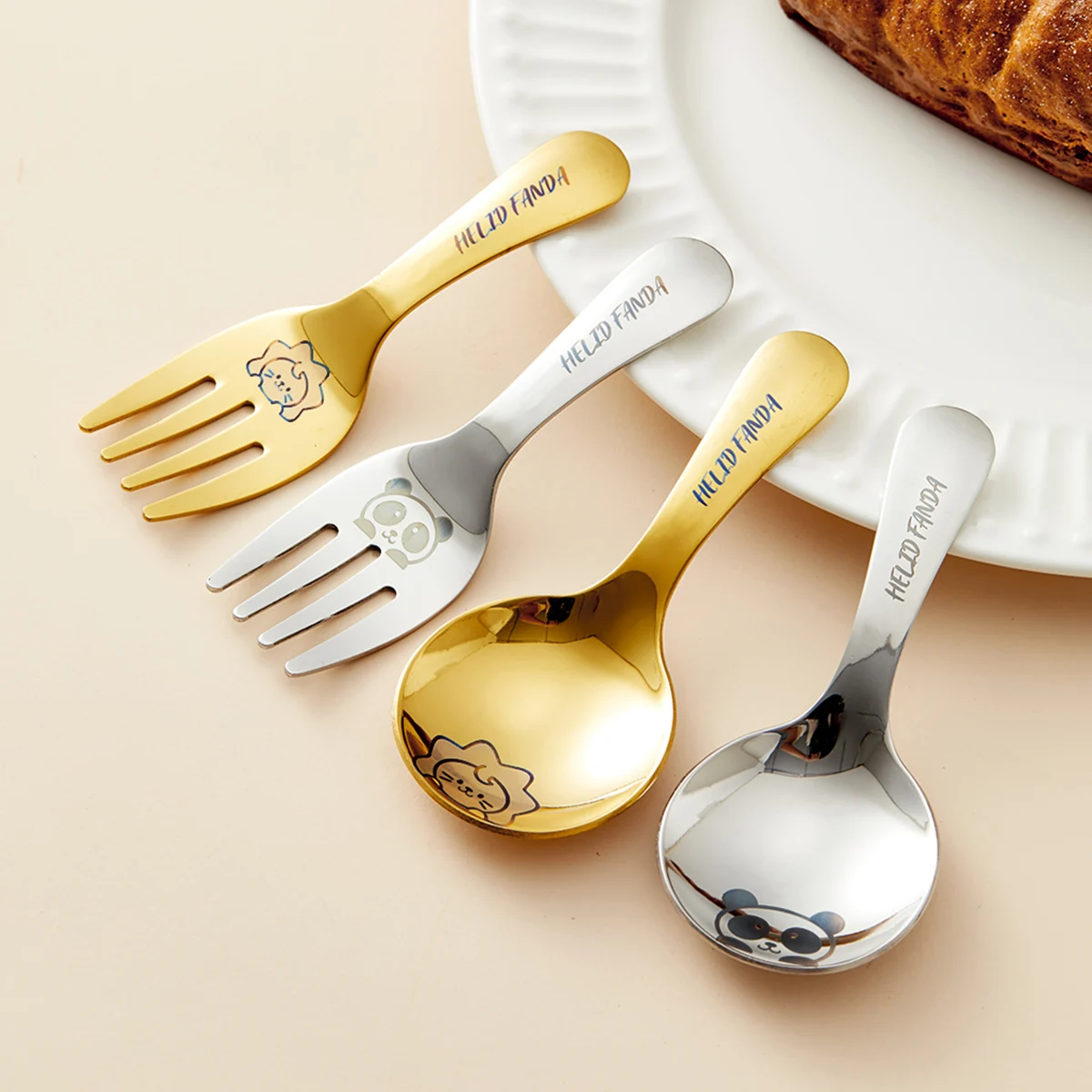 WORTHBUY 304 Stainless Steel Kids Spoon Fork Set Portable Short Handle Cutlery Set Children Dessert Spoon Kitchen Tableware Set
WORTHBUY 304 Stainless Steel Kids Spoon Fork Set Portable Short Handle Cutlery Set Children Dessert Spoon Kitchen Tableware Set