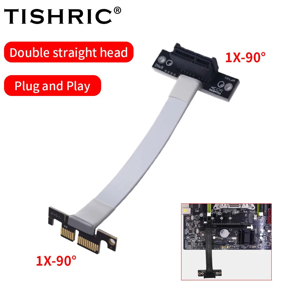 TISHRIC 12cm Cable Full Speed 3.0PCIE X1 Riser Cable Graphics Card Extension Cable flexible Shielded Extender for GPU
TISHRIC 12cm Cable Full Speed 3.0PCIE X1 Riser Cable Graphics Card Extension Cable flexible Shielded Extender for GPU