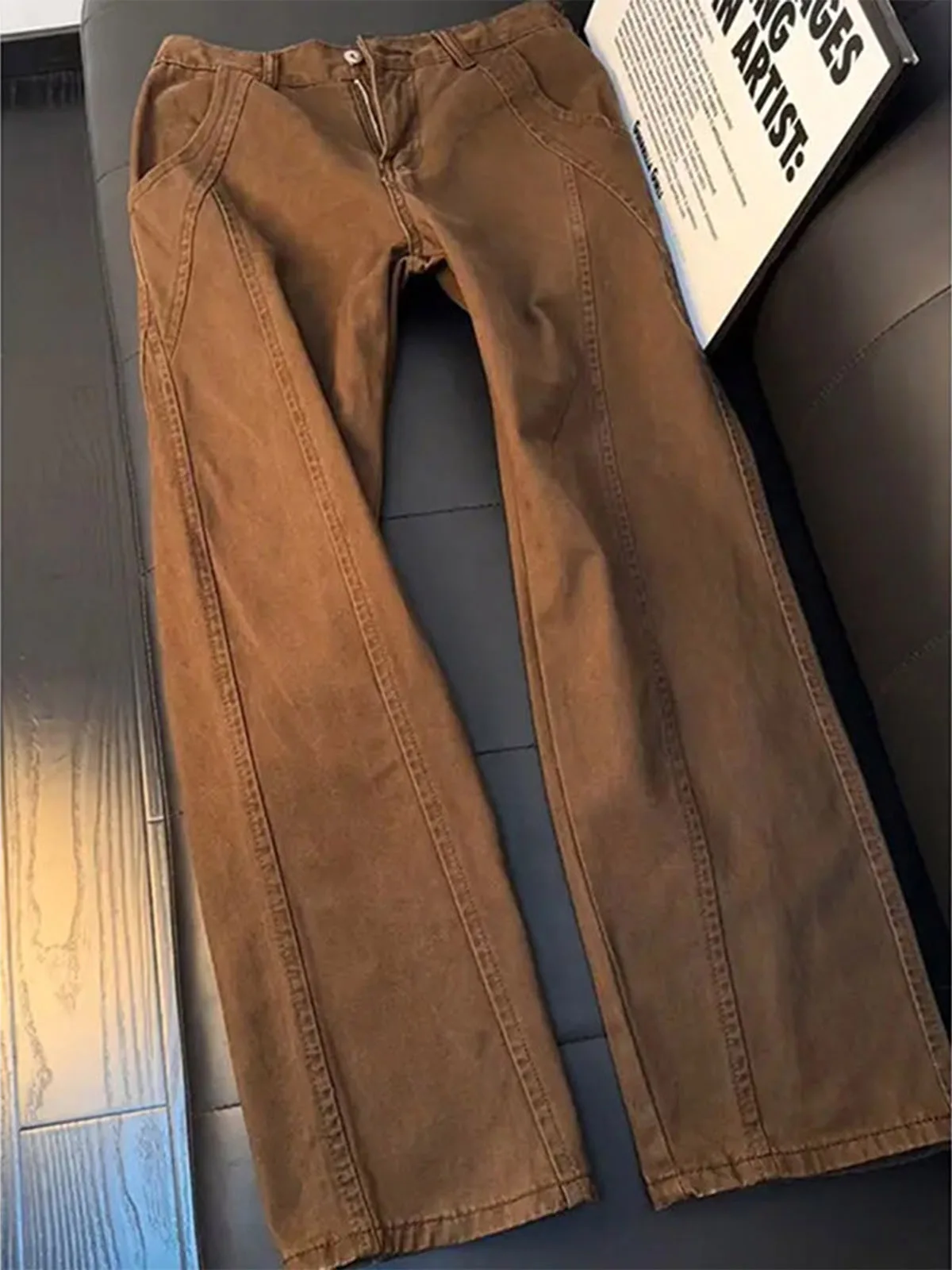 Browan American Sle Knife Jeans Men Spring Merald Flared Cleanfit Retro Workwear Floor Length Pants Straight Leg Fit
Browan American Sle Knife Jeans Men Spring Merald Flared Cleanfit Retro Workwear Floor Length Pants Straight Leg Fit