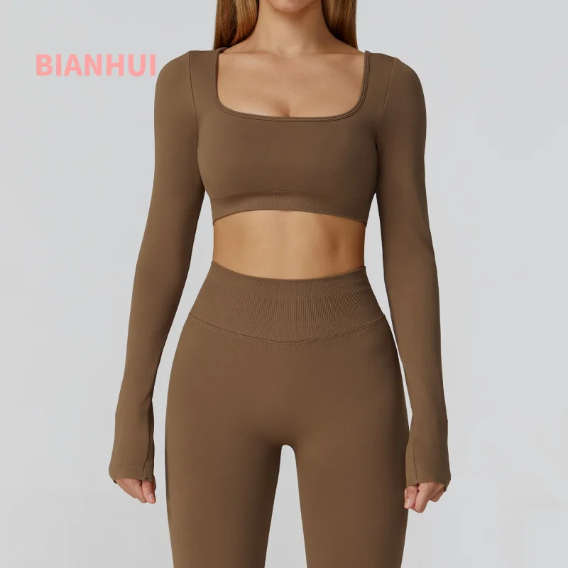 BIANHUI Slim Fit Seamless Yoga Wear Hollow Out Beauty Back Yoga Long Sleeve Women Sports Running Fitness Outdoor Sportswear
BIANHUI Slim Fit Seamless Yoga Wear Hollow Out Beauty Back Yoga Long Sleeve Women Sports Running Fitness Outdoor Sportswear