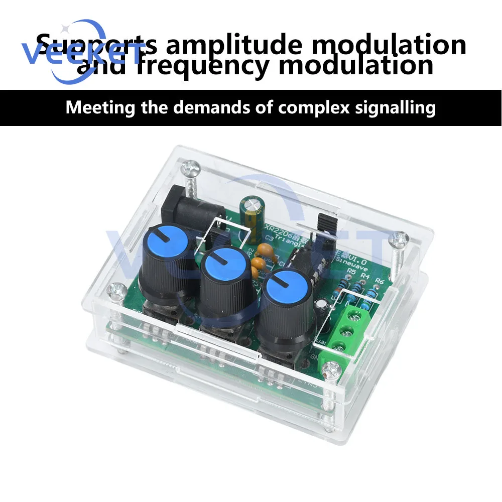 XR2206 Function Signal Generator Sine/Triangle/Square Output DIY Kit 1Hz-1MHz Adjustable Frequency Generator Welding Part
XR2206 Function Signal Generator Sine/Triangle/Square Output DIY Kit 1Hz-1MHz Adjustable Frequency Generator Welding Part