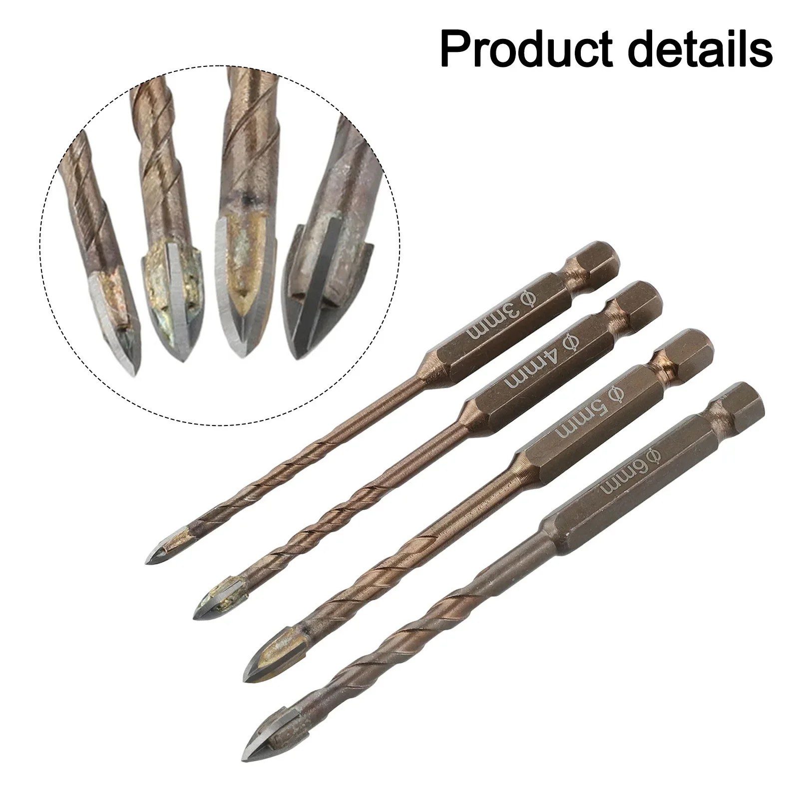 Cross Glass Drill Bit Set Drill Bit As Picture Hexagonal Handle Drill Bit 4pcs Drill Bit Set Baking Yellow Bit
Cross Glass Drill Bit Set Drill Bit As Picture Hexagonal Handle Drill Bit 4pcs Drill Bit Set Baking Yellow Bit