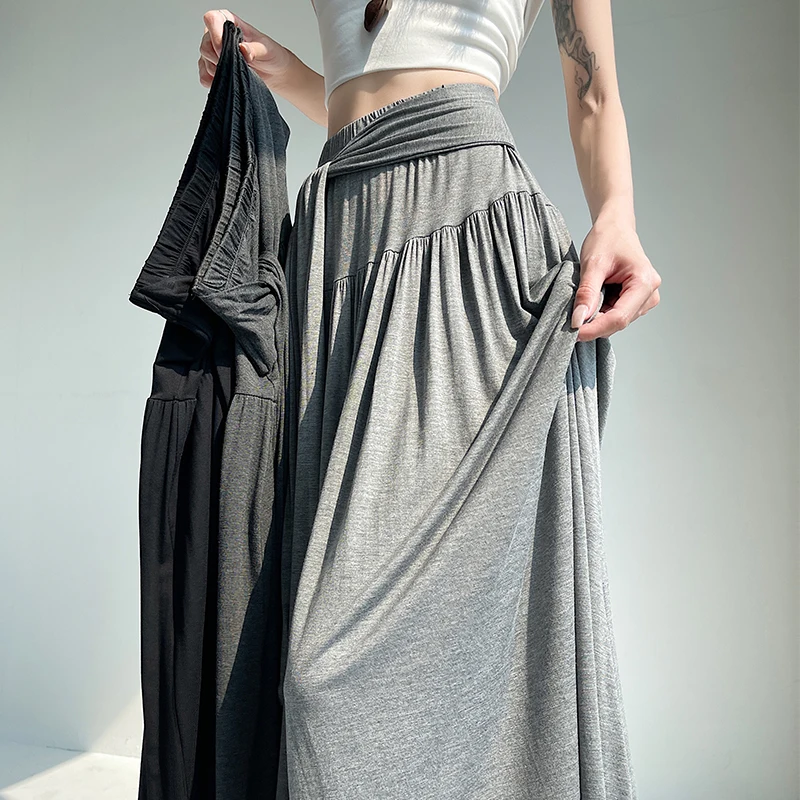 Women's 2026 Spring Summer High Waist Wrap Skirt, French Style Pleated Flowy Soft Maxi Skirt, Belted Casual Long Skirt
Women's 2026 Spring Summer High Waist Wrap Skirt, French Style Pleated Flowy Soft Maxi Skirt, Belted Casual Long Skirt