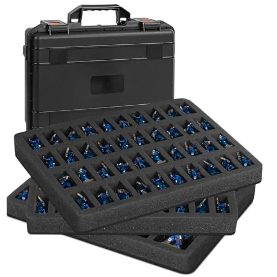Miniature Storage Figure Hard Shell Case, 108 Slot Miniature Sturdy Hard Case Figurine Carrying Case, Compatible with DandD DND
Miniature Storage Figure Hard Shell Case, 108 Slot Miniature Sturdy Hard Case Figurine Carrying Case, Compatible with DandD DND