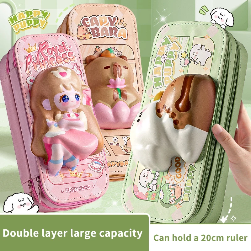 3D Cute Double Layer Pencil Case Drop Resistant Waterproof Student School Supplies Storage Box Hard Shell Decompression Case
3D Cute Double Layer Pencil Case Drop Resistant Waterproof Student School Supplies Storage Box Hard Shell Decompression Case