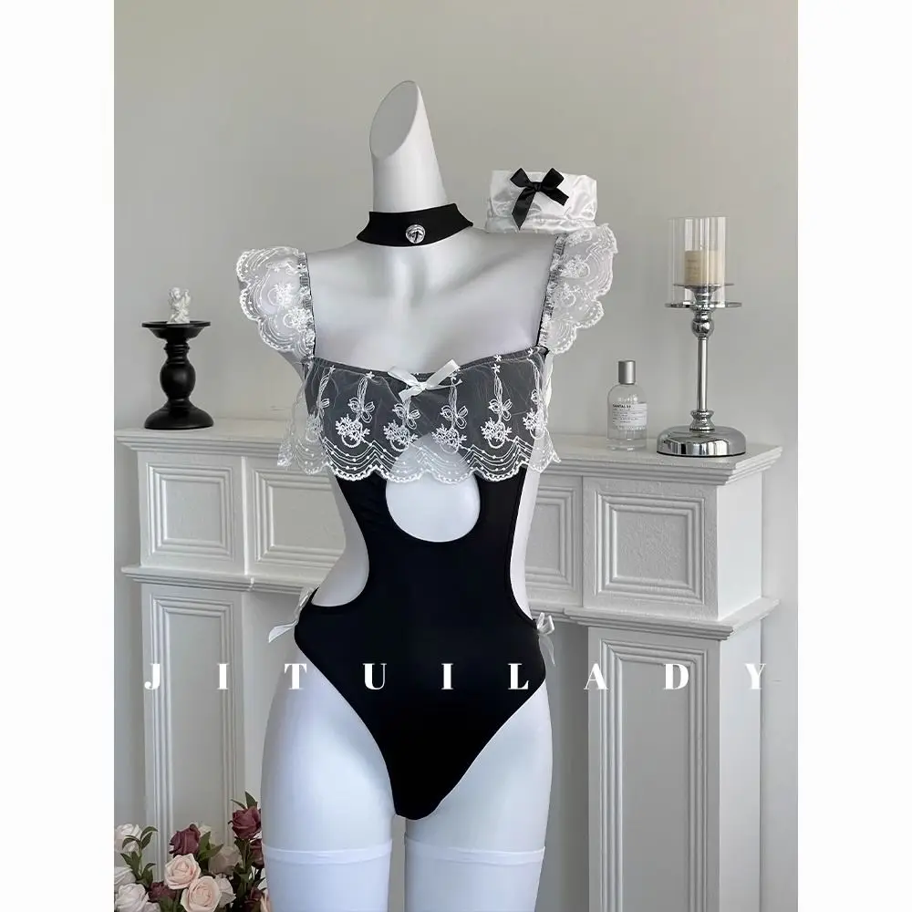 Korejepo Sexy Hot Seductive Cosplay Lace Jumpsuit Uniform Women Pure Desire Home Wear Hollowed Out Dating Set
Korejepo Sexy Hot Seductive Cosplay Lace Jumpsuit Uniform Women Pure Desire Home Wear Hollowed Out Dating Set