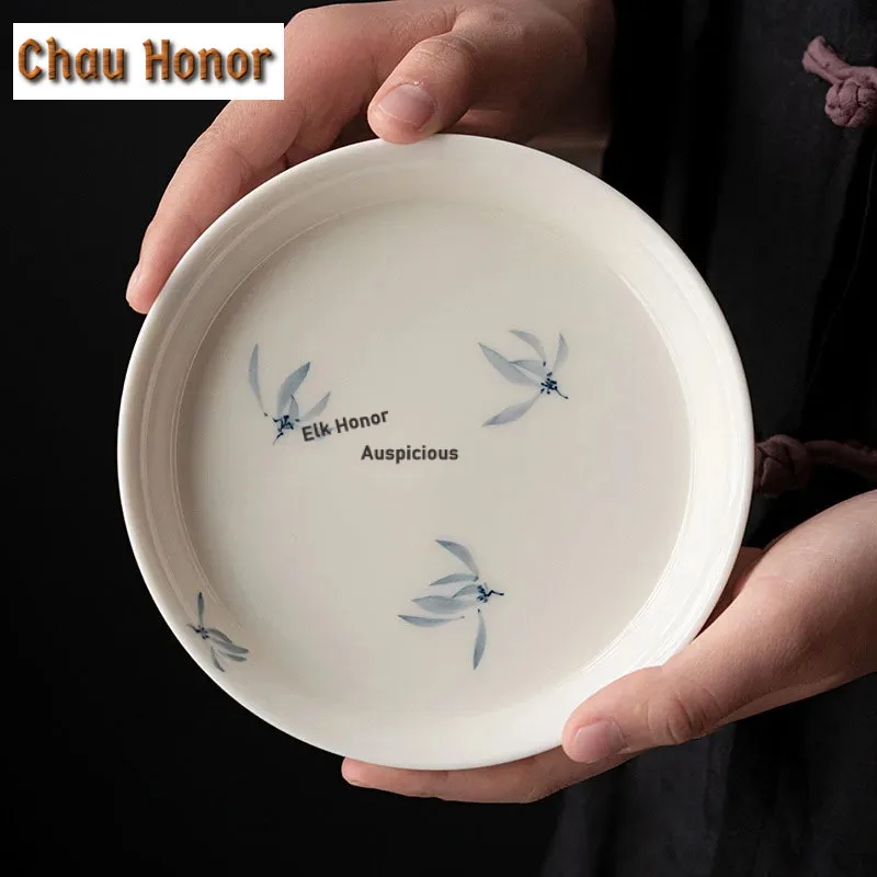 White Porcelain Tea Dry Hand-painted Butterfly Orchid Soaking Table Pot Holder Household KungFu Tea Set Accessories Tea Ceremony
White Porcelain Tea Dry Hand-painted Butterfly Orchid Soaking Table Pot Holder Household KungFu Tea Set Accessories Tea Ceremony