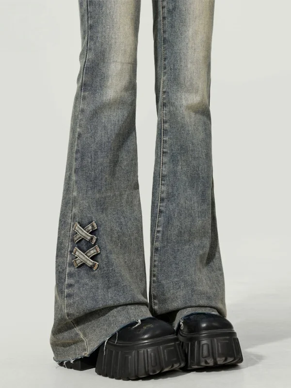 High Waist Bell Bottom Jeans Women's Spring Autumn plus Size Slimming High Heel Small Size Hoof Pants College Style
High Waist Bell Bottom Jeans Women's Spring Autumn plus Size Slimming High Heel Small Size Hoof Pants College Style
