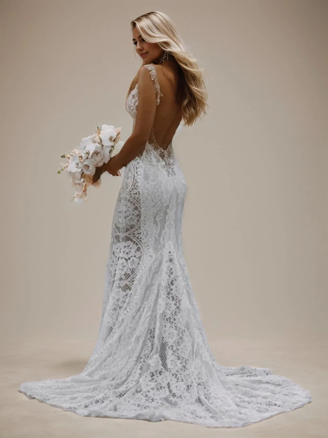Sexy Modern Mermaid Wedding Dress V Neck Sleeveless Lace Appliques Beach Engagement Reception Bridal Gown 2025 Free Customized
Sexy Modern Mermaid Wedding Dress V Neck Sleeveless Lace Appliques Beach Engagement Reception Bridal Gown 2025 Free Customized