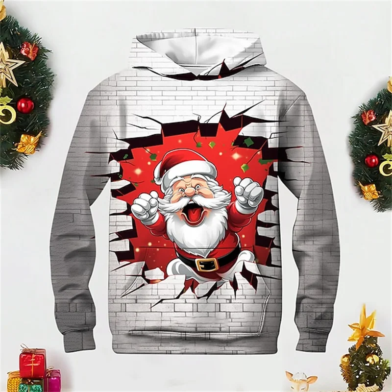 Fun 3D printed Santa Claus pattern men's hoodie Fall new casual Christmas clothing Fashion sweatshirt unisex plus size pullover
Fun 3D printed Santa Claus pattern men's hoodie Fall new casual Christmas clothing Fashion sweatshirt unisex plus size pullover