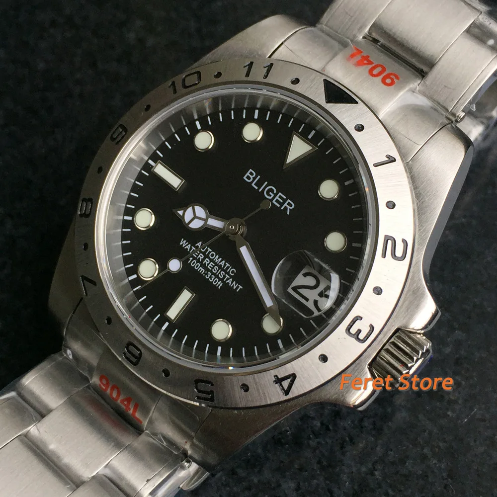 BLIGER New 40mm men's watch nh35 automatic mechanical movement watch stainless strap sapphire crystal glass luminous watch
BLIGER New 40mm men's watch nh35 automatic mechanical movement watch stainless strap sapphire crystal glass luminous watch