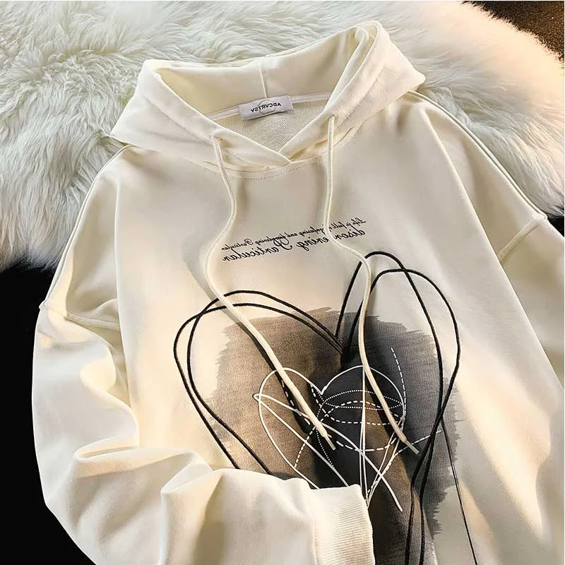 Korean Style Fleece Lined Thickened Hoodie Women's Lazy Style Sweatshirt Couple Matching Autumn Winter Loose Fit Casual Wear
Korean Style Fleece Lined Thickened Hoodie Women's Lazy Style Sweatshirt Couple Matching Autumn Winter Loose Fit Casual Wear