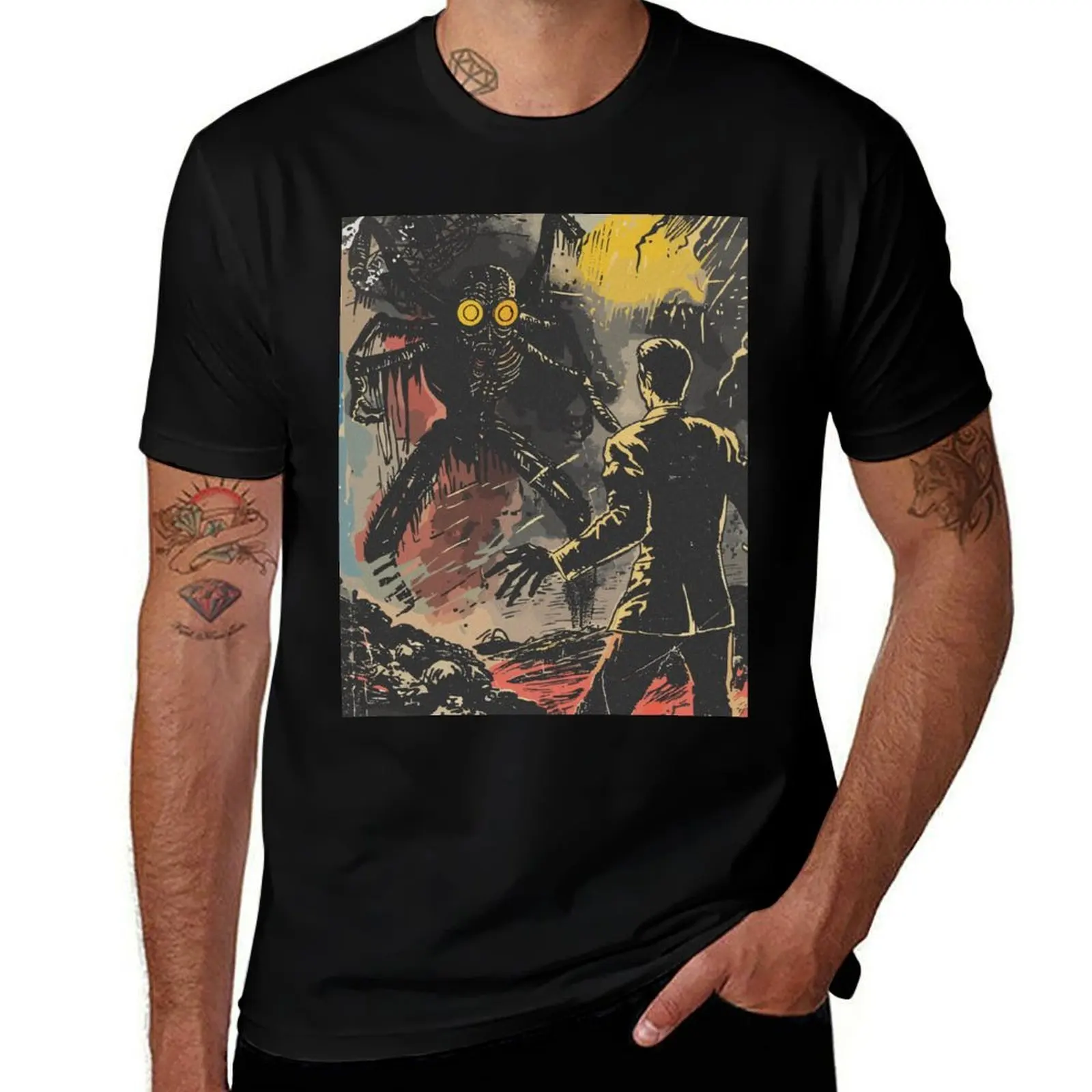 Retro Space Horror T-Shirt cheap stuff funny shirt cotton summer tops blacks T-shirt men
Retro Space Horror T-Shirt cheap stuff funny shirt cotton summer tops blacks T-shirt men