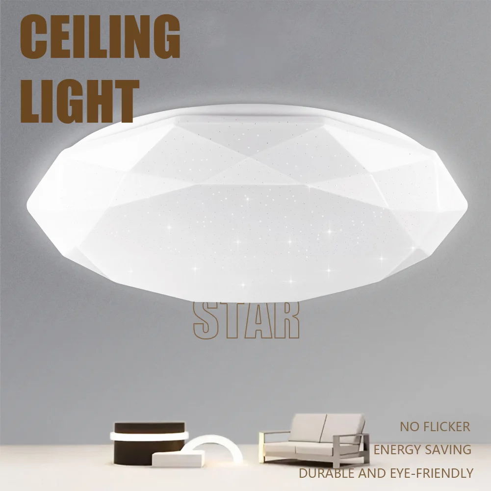 Ceiling Lights White 6000K Diamond Starry Sky Design Living Room Light Led Ceiling Lamp For Kitchen Bedroom,10W/16W/20W
Ceiling Lights White 6000K Diamond Starry Sky Design Living Room Light Led Ceiling Lamp For Kitchen Bedroom,10W/16W/20W