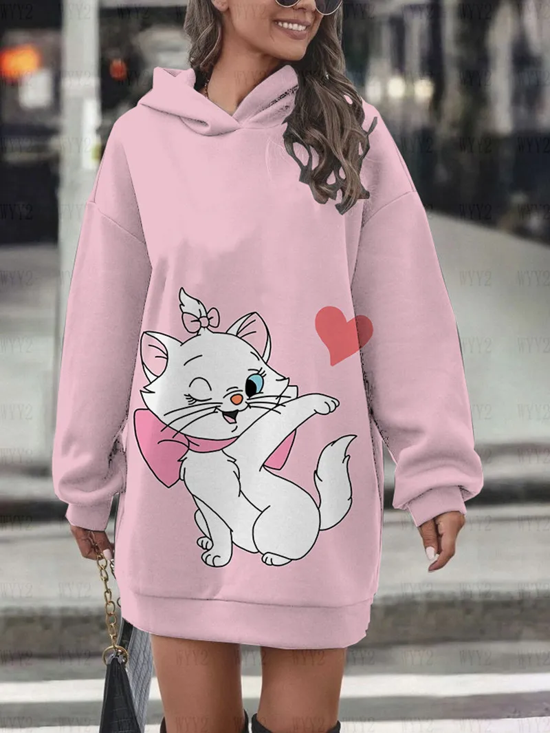 Disney Marie Cat Autumn and Winter Women's Street Hoodie Dress Printed Fashion Pullover Hoodie Fashion Casual Dress
Disney Marie Cat Autumn and Winter Women's Street Hoodie Dress Printed Fashion Pullover Hoodie Fashion Casual Dress