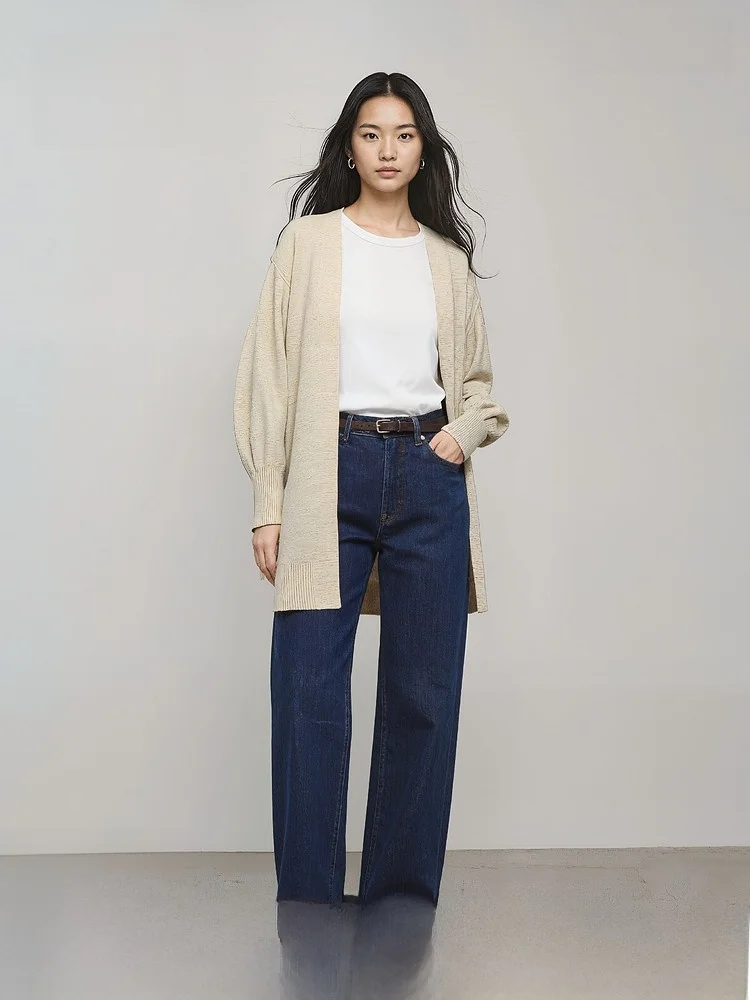 Женский вязаный кардиган H&M из смесовой шерсти, весенний, с открытым передом, свободного кроя, с длинными рукавами, из смесовой ткани, верхняя одежда
Женский вязаный кардиган H&M из смесовой шерсти, весенний, с открытым передом, свободного кроя, с длинными рукавами, из смесовой ткани, верхняя одежда