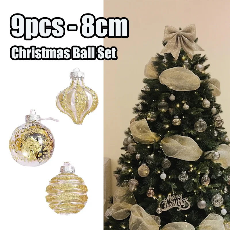 9 шт.-8 см прозрачные пластиковые рождественские шары блестящие рождественские декоративные подвесные украшения новогодняя вечеринка рождественские сферы кулон
9 шт.-8 см прозрачные пластиковые рождественские шары блестящие рождественские декоративные подвесные украшения новогодняя вечеринка рождественские сферы кулон