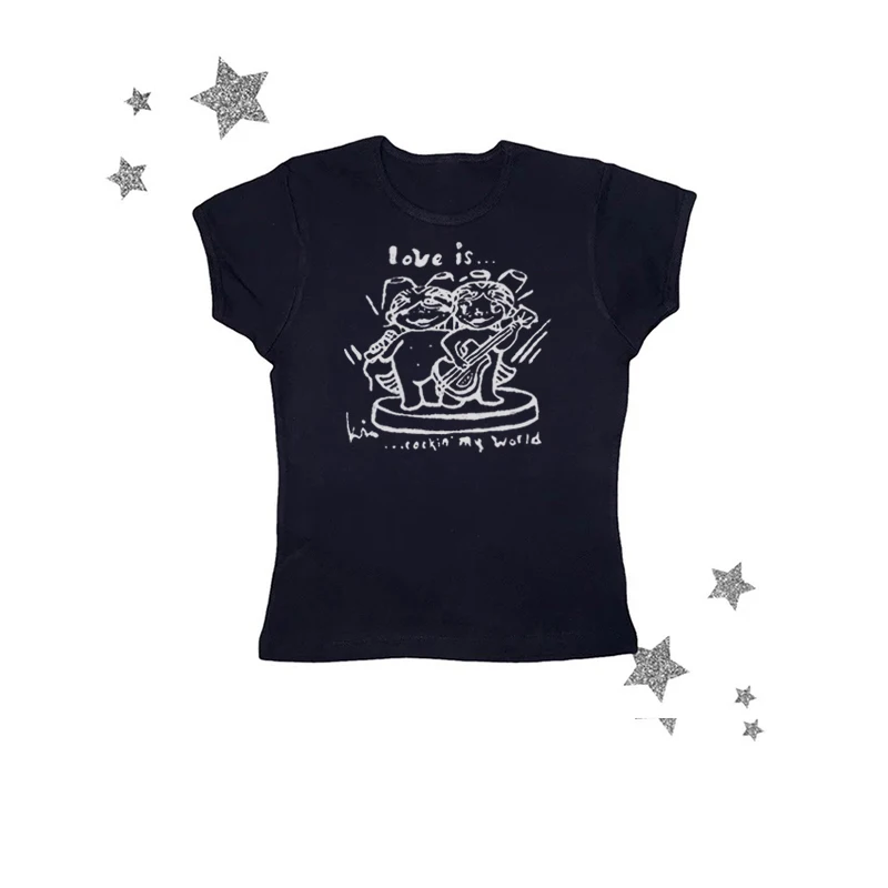 Y2k Printing Tops Women Harajuku Clothes Simple Vintage Crop Tee Aesthetic emo Casual T-shirt Streetwear Aesthetic Clothing
Y2k Printing Tops Women Harajuku Clothes Simple Vintage Crop Tee Aesthetic emo Casual T-shirt Streetwear Aesthetic Clothing