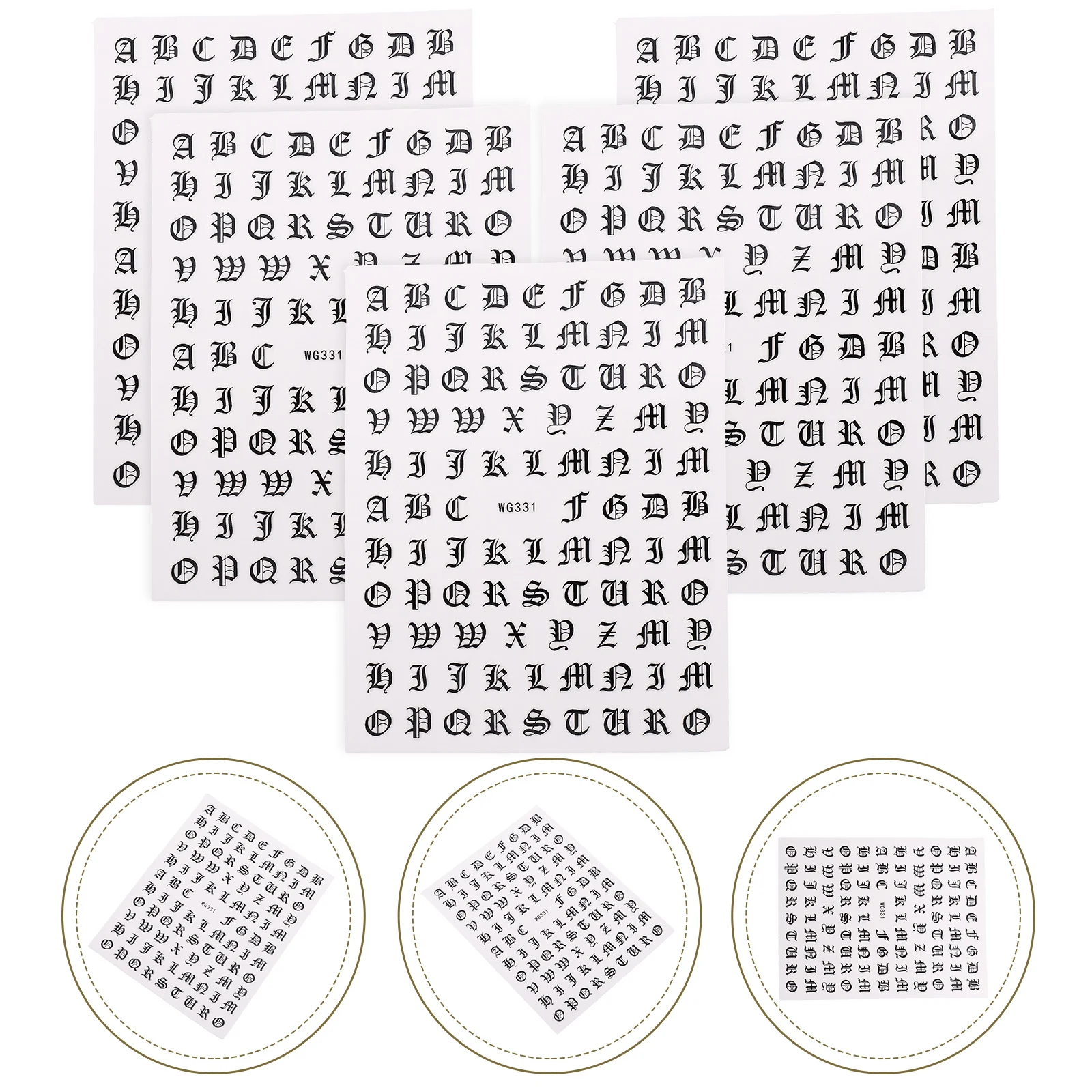 5 Sheets English Letter Nail Stickers Golden PVC Self Adhesive Decals for Nail Art Cute DIY Gel Stickers Women Alphabet 
5 Sheets English Letter Nail Stickers Golden PVC Self Adhesive Decals for Nail Art Cute DIY Gel Stickers Women Alphabet