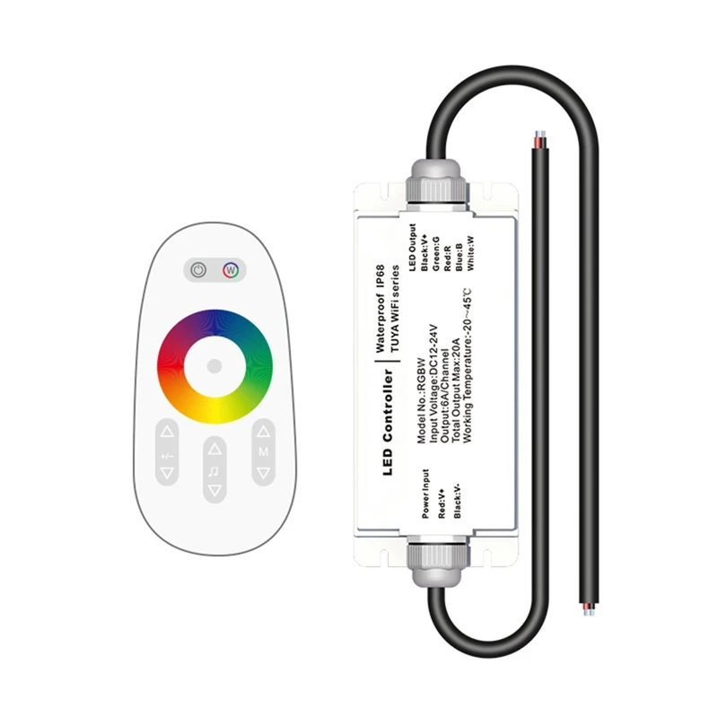 Tuya WIFI DC12V 24V LED Strip Waterproof Controller IP68 Rain-Proof With Tuya Voice Remote Control RGBW
Tuya WIFI DC12V 24V LED Strip Waterproof Controller IP68 Rain-Proof With Tuya Voice Remote Control RGBW