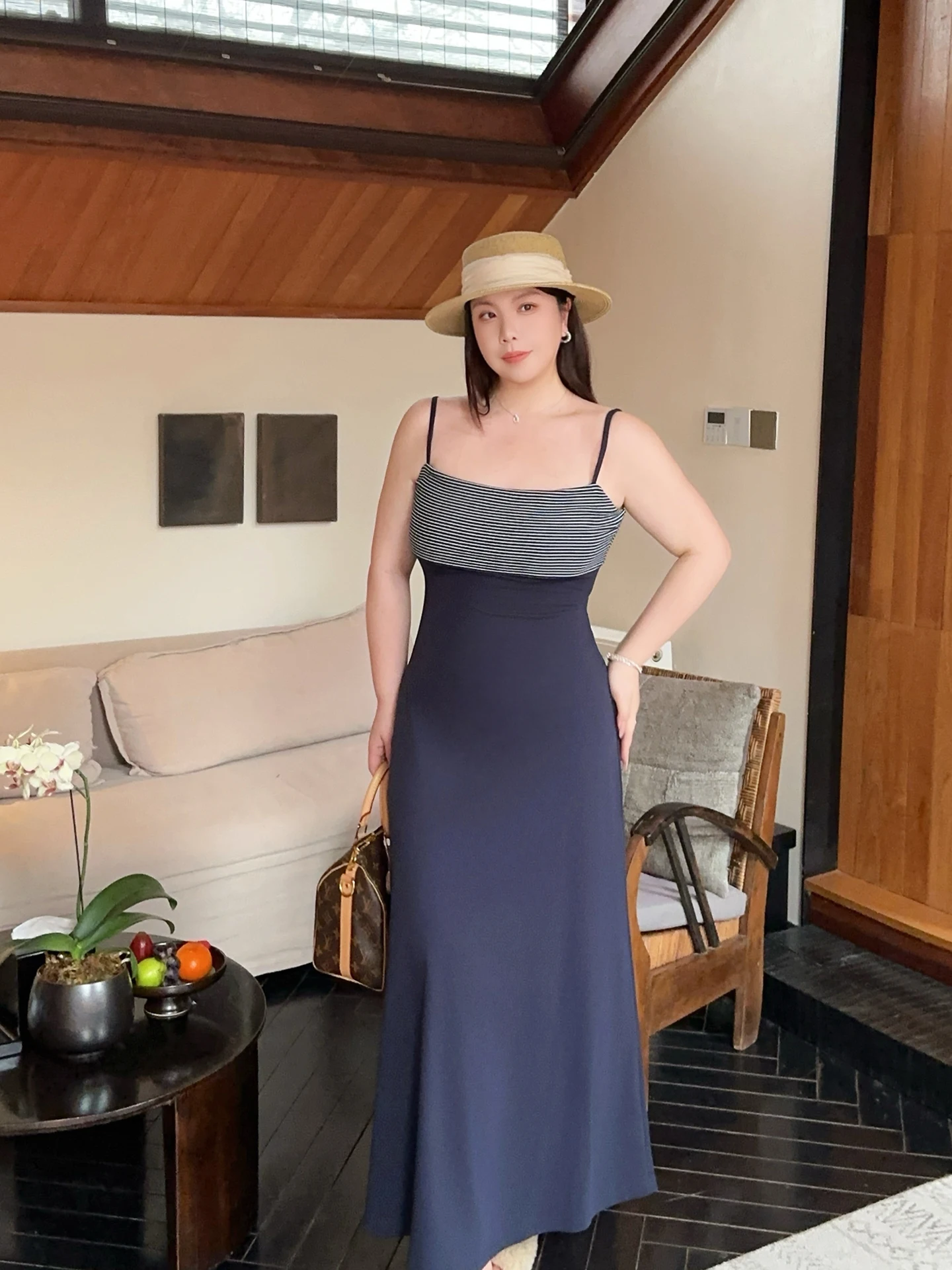 Elegant Stripe Dress Vacation Gown Belted Halter Neck A-Line Skirt French Style Slim Fit Polyester Fabric Cotton Blend Summer...
Elegant Stripe Dress Vacation Gown Belted Halter Neck A-Line Skirt French Style Slim Fit Polyester Fabric Cotton Blend Summer...
