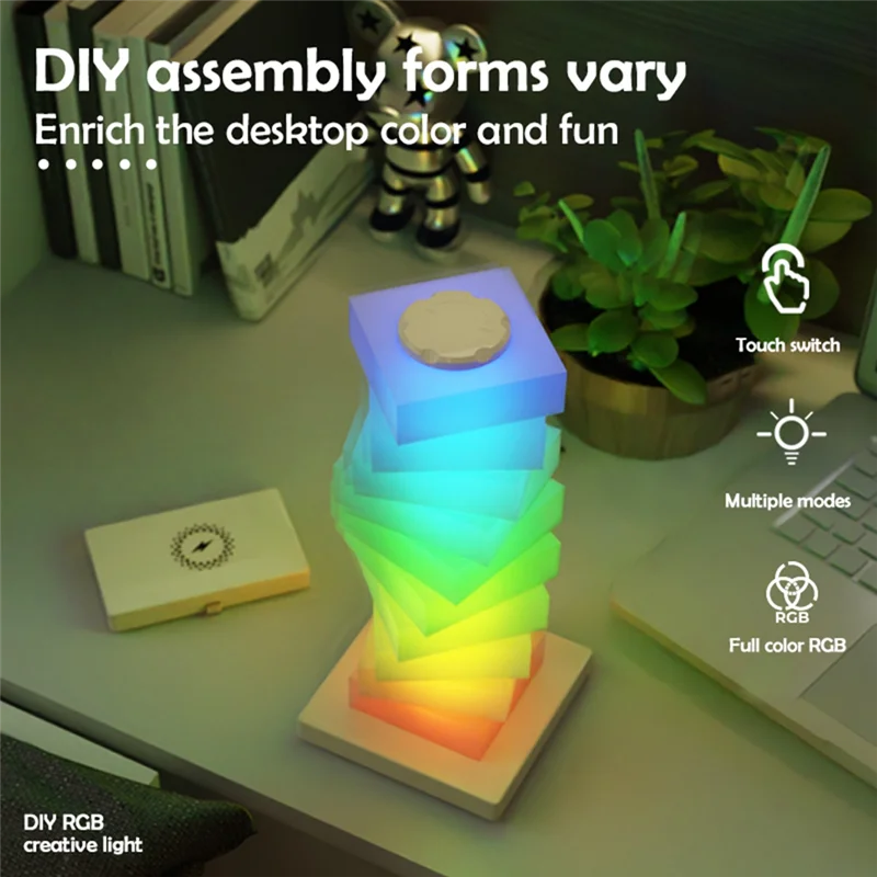 N96R LED Bedside Table Lamp Wireless Charger Night Light Ambient Light RGB DIY Dimmable Nightstand Lamp Bedroom Dec
N96R LED Bedside Table Lamp Wireless Charger Night Light Ambient Light RGB DIY Dimmable Nightstand Lamp Bedroom Dec