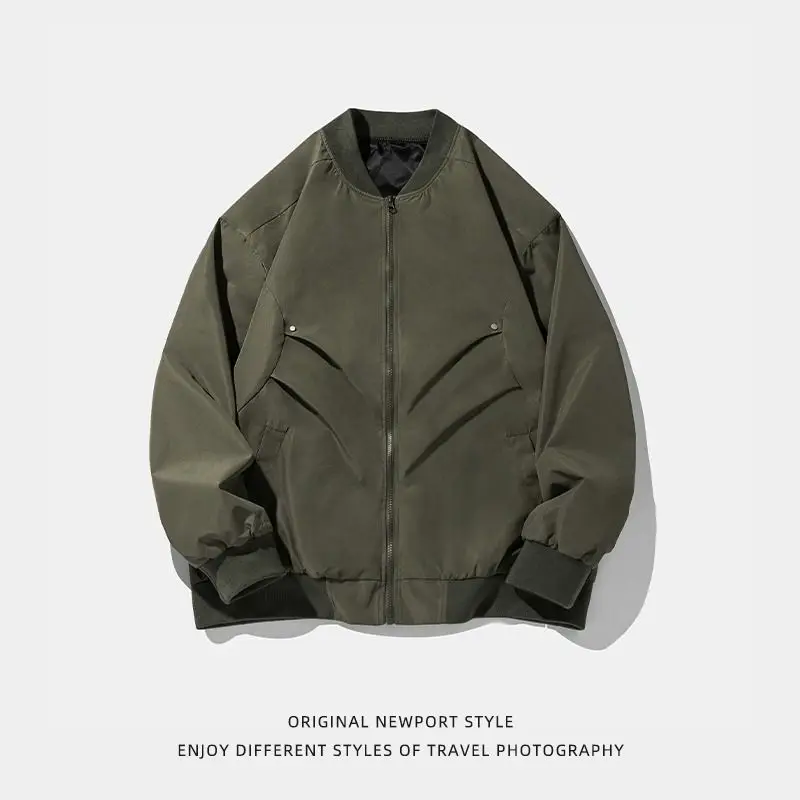 Loose Men's American Sle Pilot Jaet Autumn Casual Faion Baseball Coat Youth Polyester Fiber Long Sve Regular Fit
Loose Men's American Sle Pilot Jaet Autumn Casual Faion Baseball Coat Youth Polyester Fiber Long Sve Regular Fit