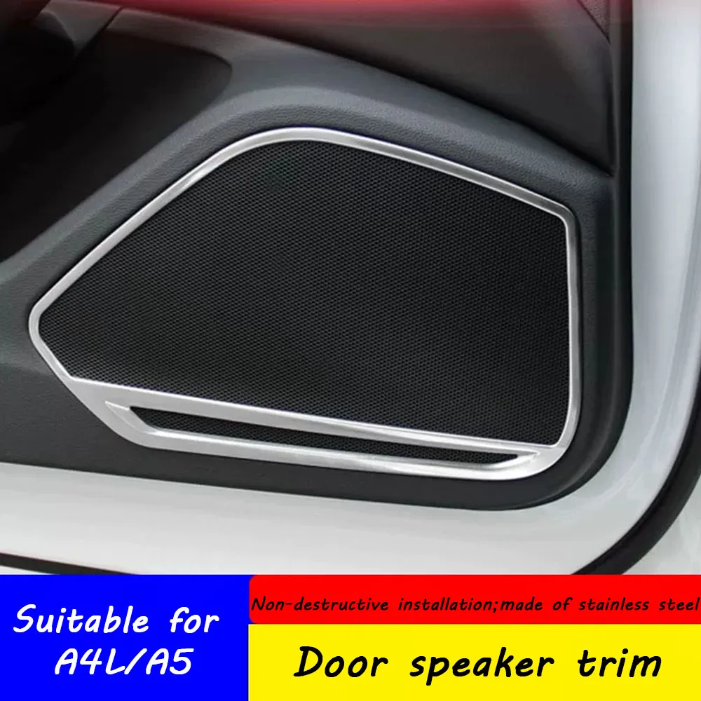 Car Interior Door Speaker Grille Trim Stainless Steel Audio Trim Strips Suitable For Audi A4 (B9) 2017–2024
Car Interior Door Speaker Grille Trim Stainless Steel Audio Trim Strips Suitable For Audi A4 (B9) 2017–2024