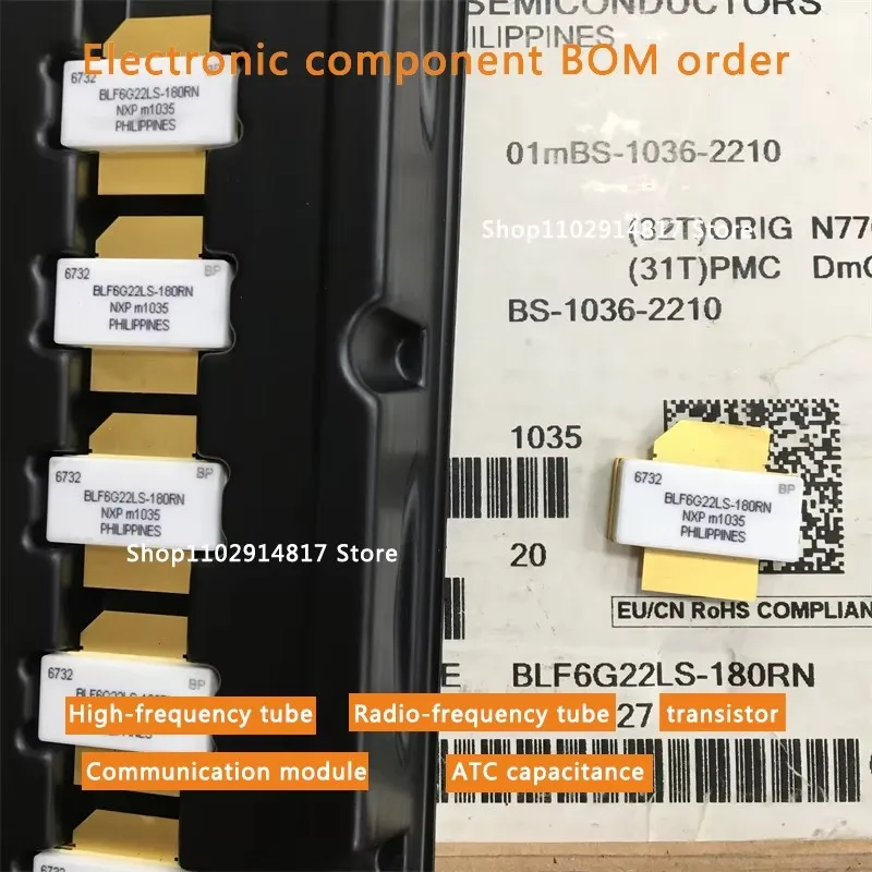BLF6G22LS-180RN 1 шт./ATC конденсатор высокочастотная трубка RF трубка Коммуникационный модуль Микроволновая трубка Электронные компоненты
BLF6G22LS-180RN 1 шт./ATC конденсатор высокочастотная трубка RF трубка Коммуникационный модуль Микроволновая трубка Электронные компоненты