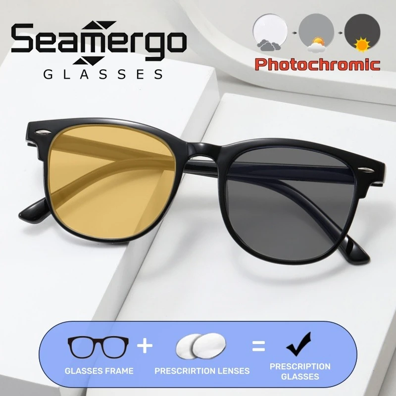 SEAMERGO Fashion Round Frame Oversized Photochromic Prescription Glasses Anti-blue Light Customized Eyewear Computer Eyeglasses
SEAMERGO Fashion Round Frame Oversized Photochromic Prescription Glasses Anti-blue Light Customized Eyewear Computer Eyeglasses