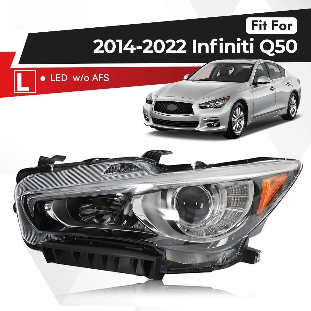 Полный светодиодный блок фар для INFINITI Q50 2018-2019 без AFS, левая сторона (сторона водителя)
Полный светодиодный блок фар для INFINITI Q50 2018-2019 без AFS, левая сторона (сторона водителя)
