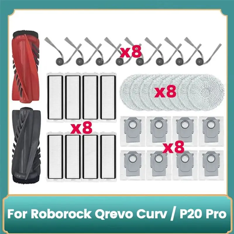 ABUL-For Roborock Qrevo Curv / P20 Pro Robot Vacuum Cleaner Hepa Filters Mop Cloth Dust Bags Accessories Replacement Parts
ABUL-For Roborock Qrevo Curv / P20 Pro Robot Vacuum Cleaner Hepa Filters Mop Cloth Dust Bags Accessories Replacement Parts