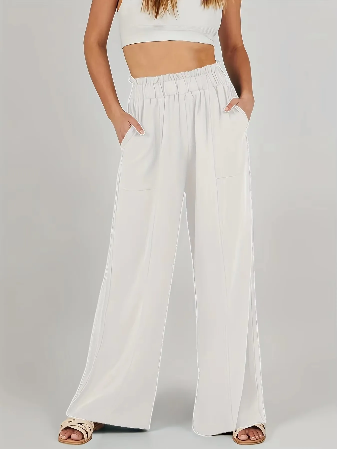 Новинка 2025, летние широкие повседневные свободные брюки с высокой талией и карманами на шнурке для женщин больших размеров
Новинка 2025, летние широкие повседневные свободные брюки с высокой талией и карманами на шнурке для женщин больших размеров