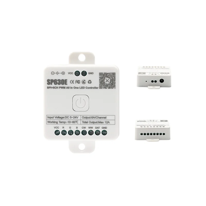 SP630E All In One LED Controller 5V-24V 5CH PWM SPI Pixels LED Light Strip WS2812B WS2811 SK6812 FCOB 5050 RGB RGBW CCT Music BT
SP630E All In One LED Controller 5V-24V 5CH PWM SPI Pixels LED Light Strip WS2812B WS2811 SK6812 FCOB 5050 RGB RGBW CCT Music BT