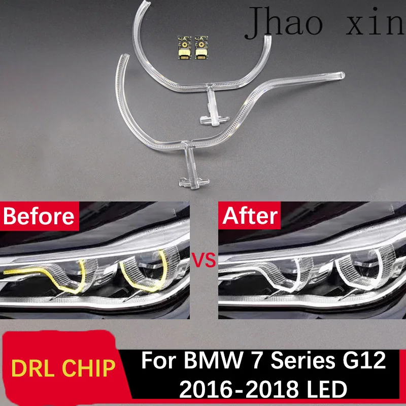 Светодиодная лента DRL (дневные ходовые огни) для BMW 7 серии G11 G12 2016-2018, модуль LED-балласта, плата с белыми ангельскими глазками
Светодиодная лента DRL (дневные ходовые огни) для BMW 7 серии G11 G12 2016-2018, модуль LED-балласта, плата с белыми ангельскими глазками