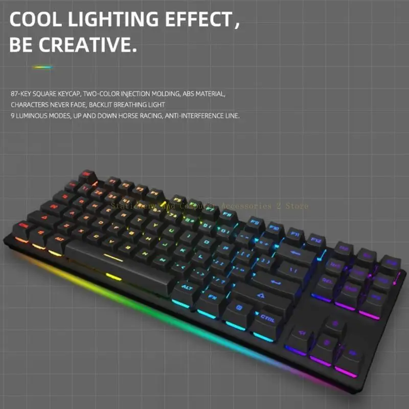 Для Creative 87 Keys Keyboard светодиодные RGB Bearlight Keyboard Green Switch для ПК Gam
Для Creative 87 Keys Keyboard светодиодные RGB Bearlight Keyboard Green Switch для ПК Gam