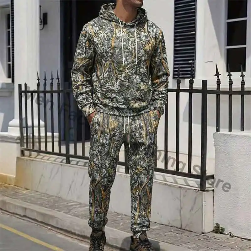 Men's Hoodie Set Camouflage Hunting Animal 3D Printing Fashion Autumn and Winter Hoodie Sweatshirt and Sweatpants Two-Piece Set
Men's Hoodie Set Camouflage Hunting Animal 3D Printing Fashion Autumn and Winter Hoodie Sweatshirt and Sweatpants Two-Piece Set
