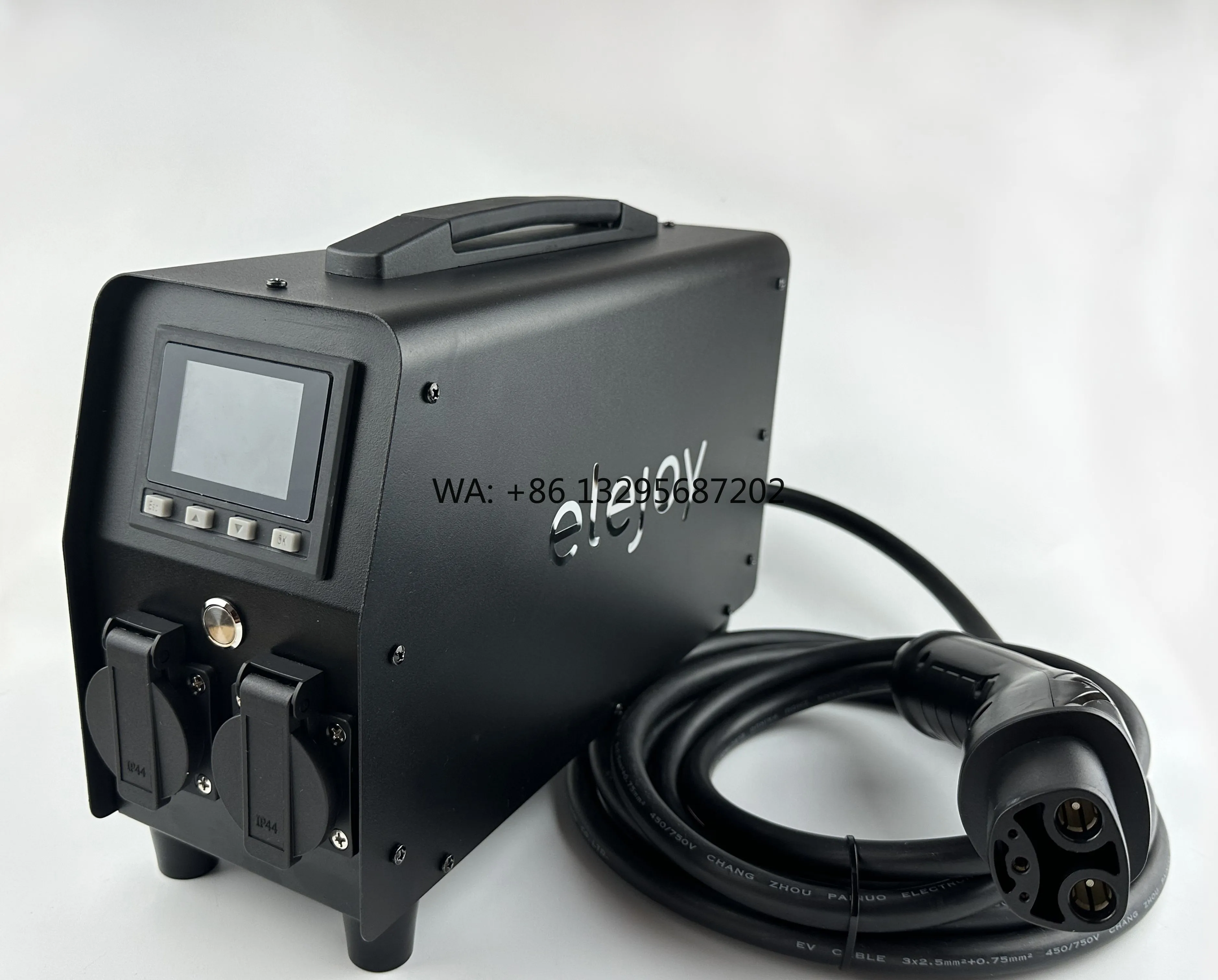 ELEJOY Portable Power Station 3KW V2L 30A EV Discharger Inverter for Nacs Tesla Model 3/Y/S/X USA Version
ELEJOY Portable Power Station 3KW V2L 30A EV Discharger Inverter for Nacs Tesla Model 3/Y/S/X USA Version