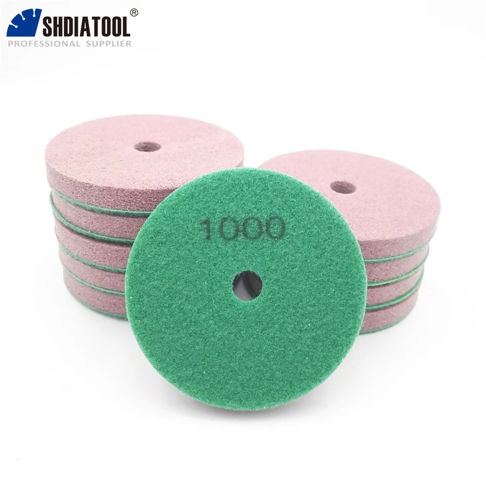 SHDIATOOL 10Pcs Dia100MM Sponge Diamond Polishing Pads For Marble Soft Stone Grit 1000 New Type Wet Sanding Discs
SHDIATOOL 10Pcs Dia100MM Sponge Diamond Polishing Pads For Marble Soft Stone Grit 1000 New Type Wet Sanding Discs