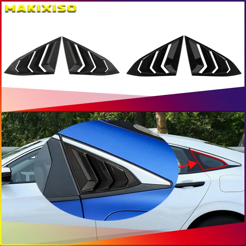 Car Side Air Vent Carbon Fiber ABS Black Window Louver Cover Interior For Honda Civic 10th Gen 2016 2017 2018 2019 2020
Car Side Air Vent Carbon Fiber ABS Black Window Louver Cover Interior For Honda Civic 10th Gen 2016 2017 2018 2019 2020