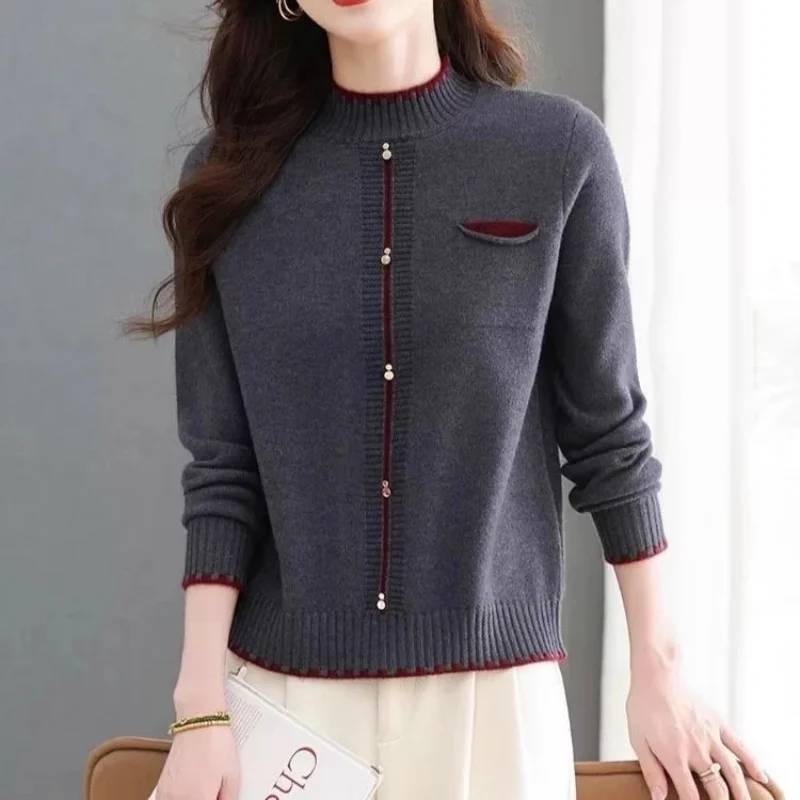 Half High Neck Short Sweater For Women Knitted Base Shirt Autumn Winter 2025 New Popular Style Stylish Red Pullover Top w1332
Half High Neck Short Sweater For Women Knitted Base Shirt Autumn Winter 2025 New Popular Style Stylish Red Pullover Top w1332