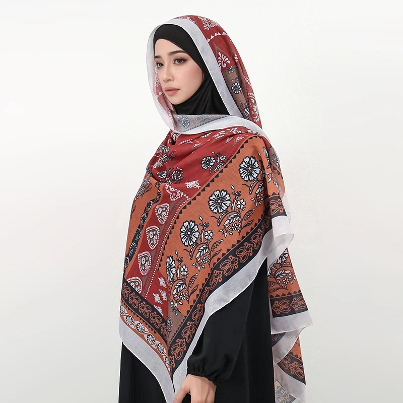Watercolour Floral Color Modal Feeling Hijab Scarf Bandana for Women Muslim Shawls Lady Colorful Ethnic Islamic Turban Scarf
Watercolour Floral Color Modal Feeling Hijab Scarf Bandana for Women Muslim Shawls Lady Colorful Ethnic Islamic Turban Scarf