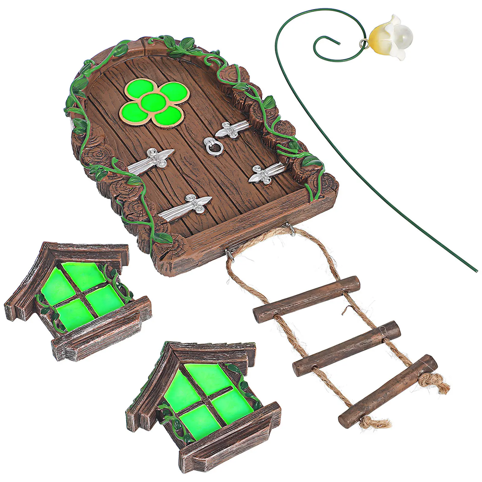 1Set Mini Garden Fairy Door and Window Resin Glow in The Dark Night Light Effect Realistic Garden Decor Mini Door
1Set Mini Garden Fairy Door and Window Resin Glow in The Dark Night Light Effect Realistic Garden Decor Mini Door