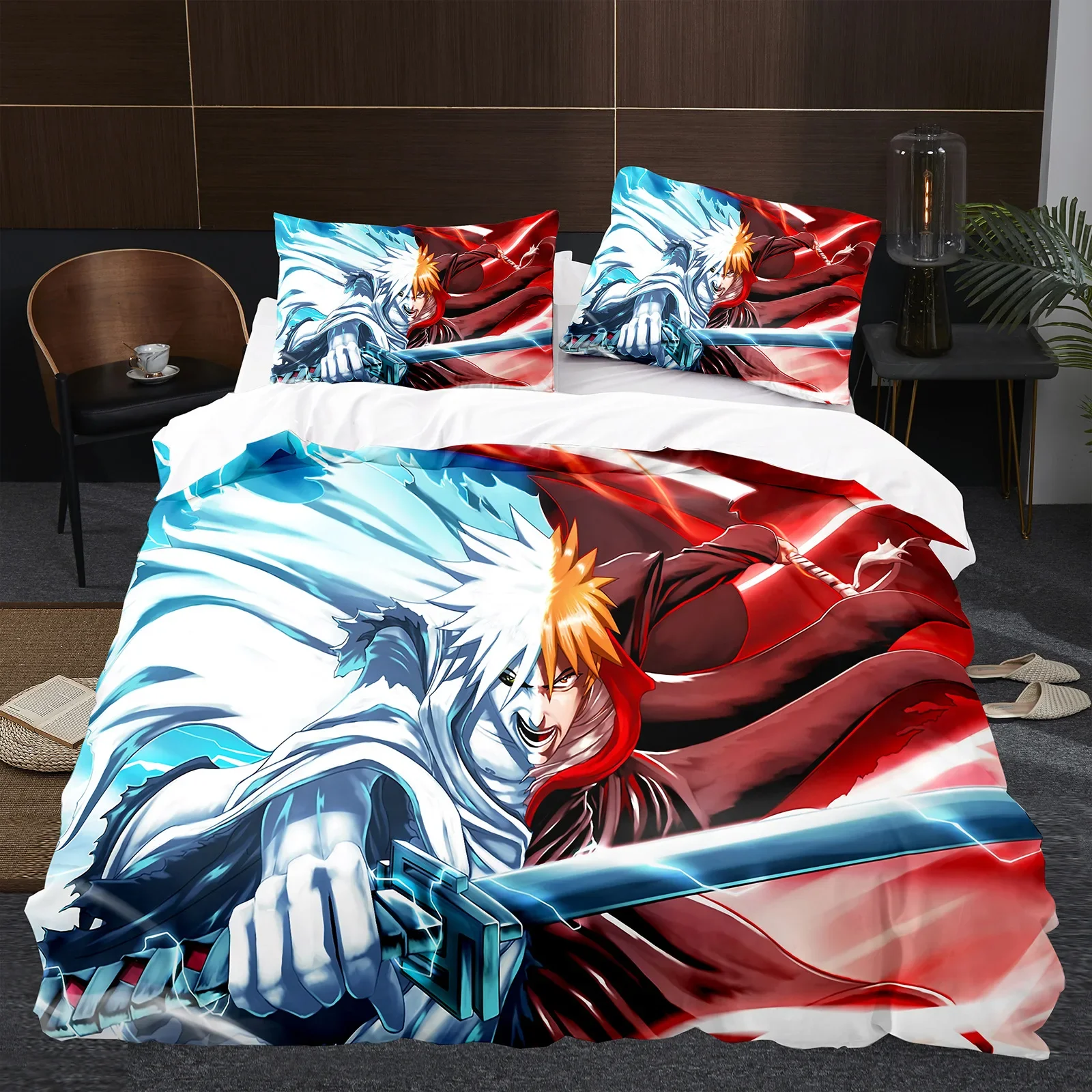 Японский аниме B-BLEACH комплект постельного белья с героями мультфильмов, пододеяльник, комплекты пододеяльников Single Twin Queen King Size, домашний декор, детские кавайные подарки
Японский аниме B-BLEACH комплект постельного белья с героями мультфильмов, пододеяльник, комплекты пододеяльников Single Twin Queen King Size, домашний декор, детские кавайные подарки