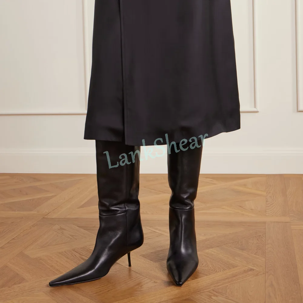 Concise Pointed Toe Knee High Boots Sexy Fashion Stiletto High Heel Women Long Modern Boots Slip On Black Solid 2026 New Arrival
Concise Pointed Toe Knee High Boots Sexy Fashion Stiletto High Heel Women Long Modern Boots Slip On Black Solid 2026 New Arrival