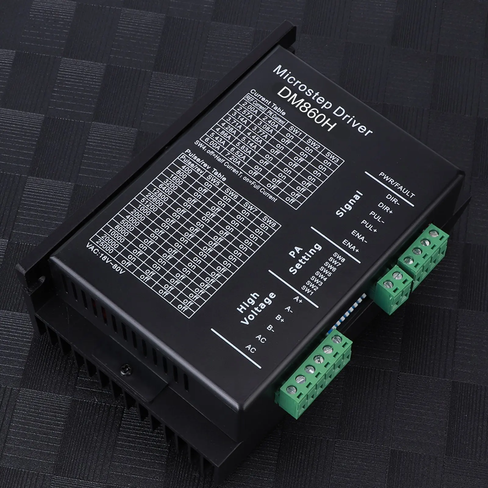 Stepper Motor Accessories Motor Driver Driver Stepper Motor Driver CNC Digital 32 Bit Low Noise DM860H 2.4‑7.2A 18‑80VAC
Stepper Motor Accessories Motor Driver Driver Stepper Motor Driver CNC Digital 32 Bit Low Noise DM860H 2.4‑7.2A 18‑80VAC