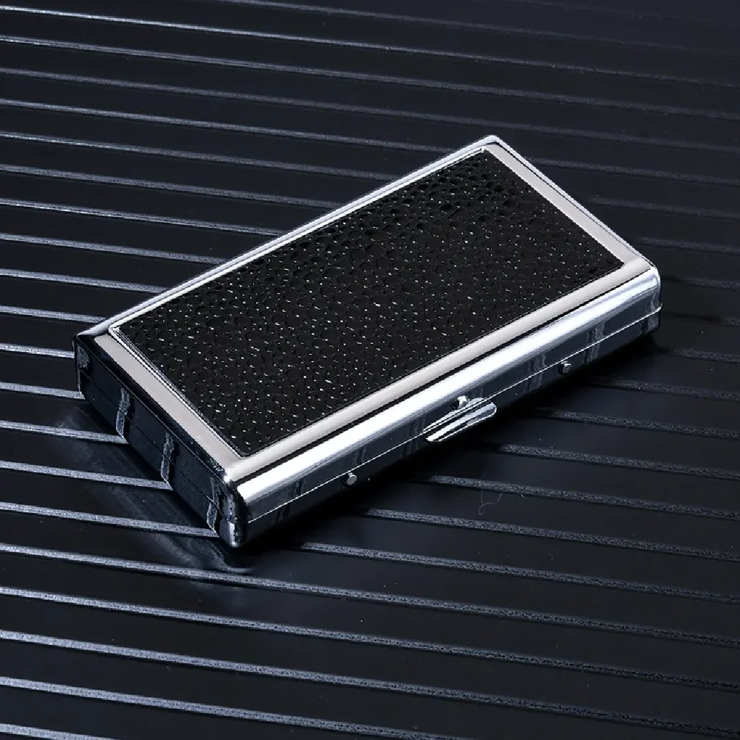 Luxury Stainless Steel Cigarette Case 3 Size Fit, Genuine Leather Anti-Crush for Business Gifts
Luxury Stainless Steel Cigarette Case 3 Size Fit, Genuine Leather Anti-Crush for Business Gifts