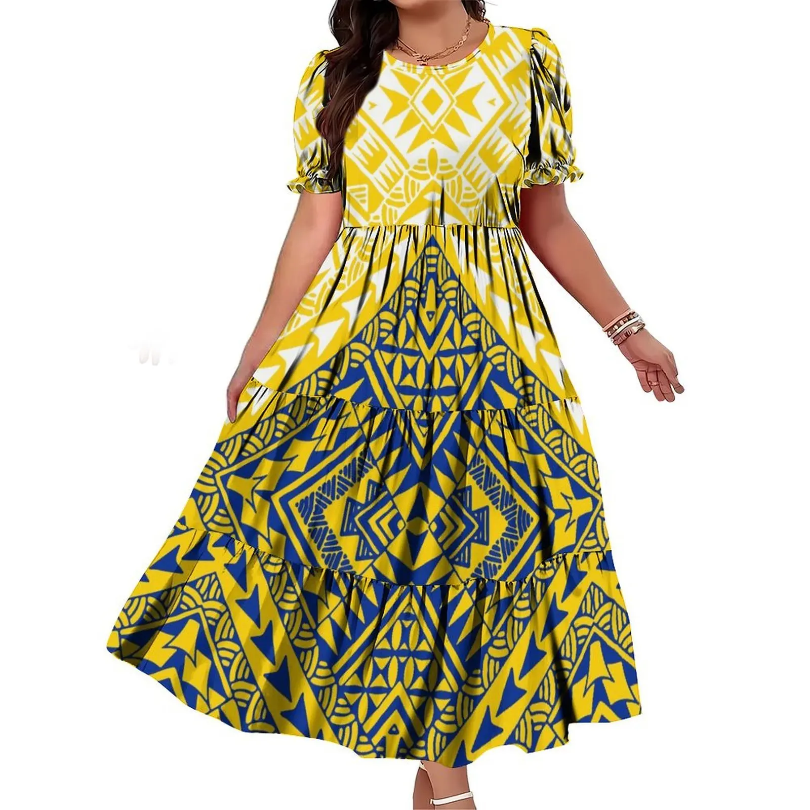 Новое женское платье с пышными рукавами — это модное длинное платье для полинезийских гавайских и самоанских фестивальных вечеринок
Новое женское платье с пышными рукавами — это модное длинное платье для полинезийских гавайских и самоанских фестивальных вечеринок