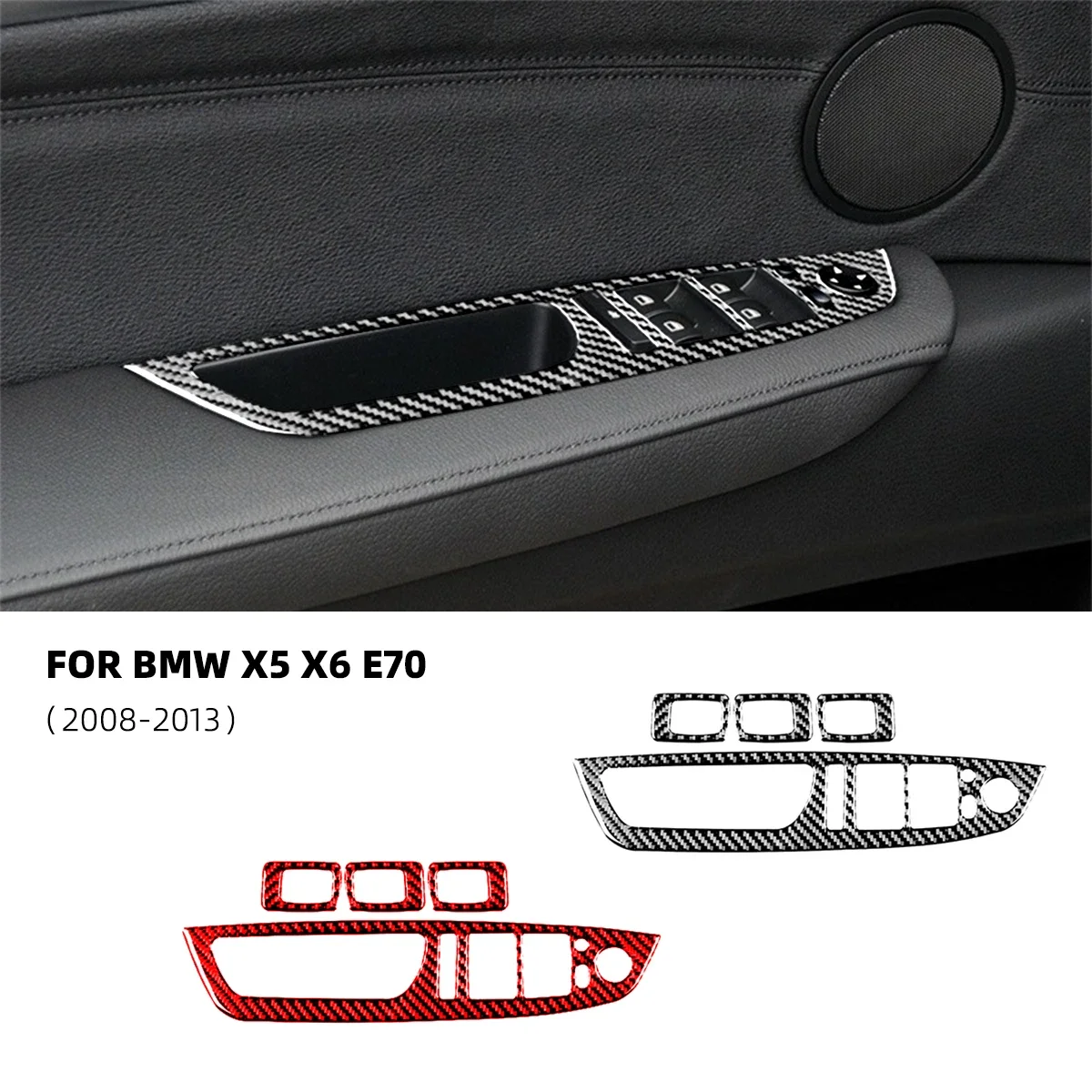 For BMW X5 E70 X6 E71 2008-2013 Carbon Fiber Car Window Glass Lifting Control Switch Decorative Accesorios Voiture Stickers Auto
For BMW X5 E70 X6 E71 2008-2013 Carbon Fiber Car Window Glass Lifting Control Switch Decorative Accesorios Voiture Stickers Auto
