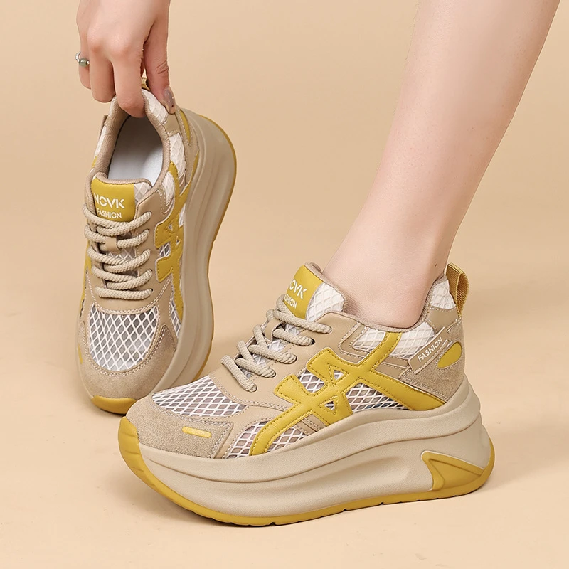 Summer Breathable Mesh Platform Sneakers Hidden Height Increasing Casual All Match White Silver Thick Sole Hollow Out Shoes For
Summer Breathable Mesh Platform Sneakers Hidden Height Increasing Casual All Match White Silver Thick Sole Hollow Out Shoes For